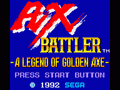 Ax Battler: A Legend of Golden Axe